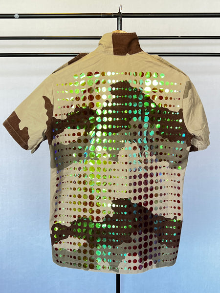 French desert field shirt, holographic print